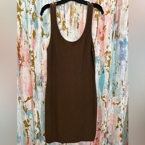 Banana Republic Brown Ribbed Sleeveless Dress